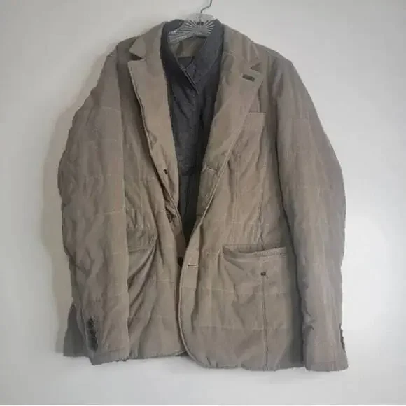Cc Collection O. Wear Corneliani  Suede Sueretto Jacket taupe sz 44 - Picture 2 of 16